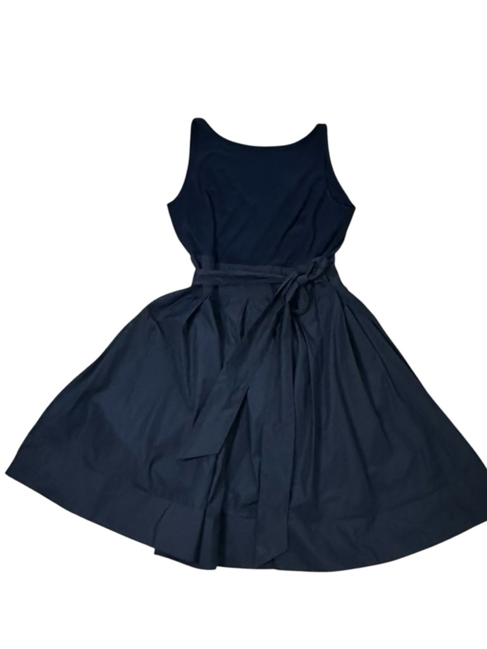 Lauren Ralph Lauren Women’s 14 Navy Blue Sleeveless Fit-and-Flare Cocktail Dress - Picture 2 of 7